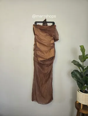 TOJHA Marceline Asymmetrical Sheer Maxi Dress thumbnail 5