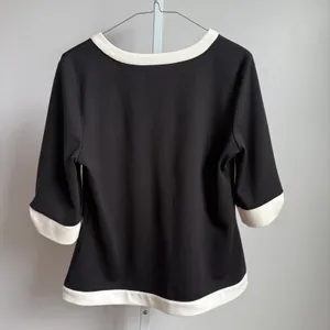 Covington sz M black white open button cardigan‎ thumbnail 7