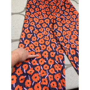 Anthropologie HUTCH Poppy Floral Wide-Leg Crop Pants Orange/Purple Size S thumbnail 4