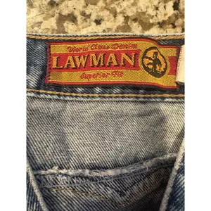 Vintage Lawman Straight Leg Jeans Women's 7 HIgh Rise Blue Western Cowgirl thumbnail 6