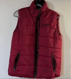 Berry colored Free Country puffer vest thumbnail 1