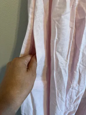 Commence Sleeveless Cotton & Linen Pleated summer Long Dress Pink thumbnail 3