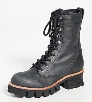 Free People X Jeffrey Campbell Lucca Lace Up Stompy Lugg Sole Boots Sz 6 thumbnail 1