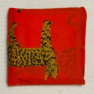 NWT Baggu Bengal Cat Orange Graphic Print Standard Size New‎ thumbnail 3