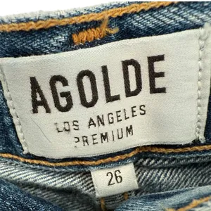 AGOLDE Women's Jamie High Rise Classic Jeans Resolution Wash Size‎ 26 Distressed thumbnail 2