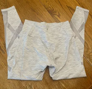 Lululemon White And Gray Mesh Leggings thumbnail 1