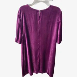 NWT J.Jill Velvet Shift Dress XL Jewel Purple Elbow Puff Sleeve Cocktail Holiday thumbnail 9