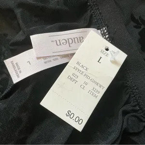 Auden lingerie set black satin and velvet damask sexy size large thumbnail 4