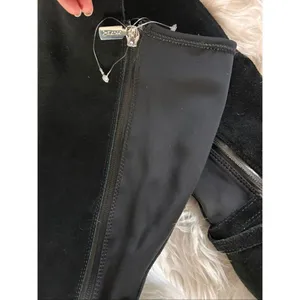Blondo Twyla Waterproof Knee High Suede Leather Boot Black SZ 6.5 stretchy calf thumbnail 5