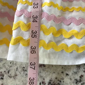 Lisa Marie Fernandez Target Dress Womens M White Ric Rac Summer Linen Blend Mini thumbnail 11
