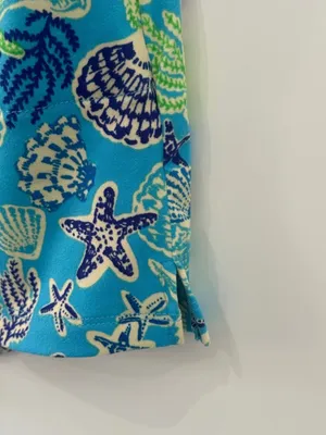Cuddl Duds Pajama Set Cozy 2pc Tank Top Shorts NEW Blue Seashells XL thumbnail 8
