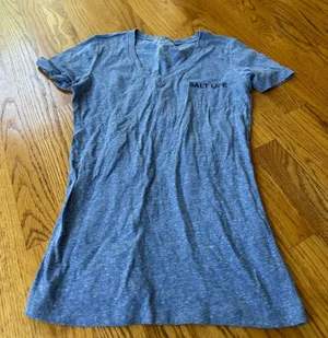 Salt Life Heathered Sky Blue V-Neck Tee thumbnail 1