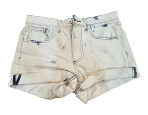 RAG‎ & BONE size 24 Rosa Mid-Rise Boyfriend Shorts White Wash $195 thumbnail 1