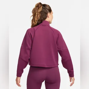 Nike Dri-FIT Prima Women's 1/2-Zip Training Top Size Medium Plum Pullover NWT thumbnail 2
