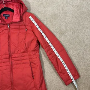 Lands' End Fleece-Lined Women Coat Jacket Puffer Quilted Chore Winter Medium thumbnail 5