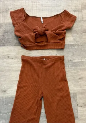 A+ Ellen Terracotta Ribbed‎ Set Brown Size M thumbnail 1