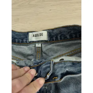 AGOLDE Parker High Waist Distressed Denim Cut Off Shorts Med Wash Blue Size 27 thumbnail 3