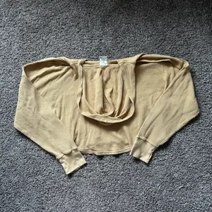 Aerie OFFLINE Cropped Waffle Knit Hoodie Medium thumbnail 3