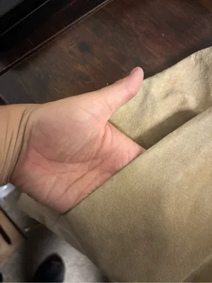 Valerie Stevens Silky Suede 100% Leather Jacket Small Tan Minimalist Blazer Coat thumbnail 7