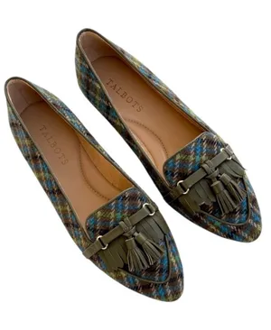 EUC Talbots Plaid Loafers Size 5.5 thumbnail 1