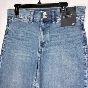 Banana Republic Wide Leg High Rise Cropped Jeans thumbnail 5