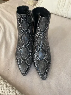 Madden Girl Snake Print Ankle Boots thumbnail 2