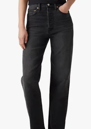 Levi’s Ribcage Straight Jeans Black size 26 thumbnail 1