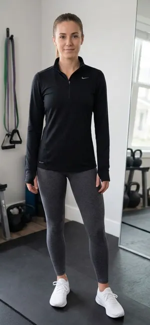 Nike Running Black Dri-Fit Athletic 1/4 Zip Pullover Womens Size S thumbnail 1
