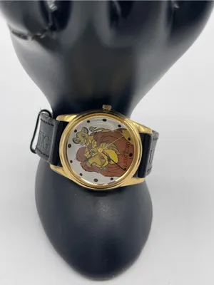 Disney The Lion King Simba & Mufasa Gold-Tone Watch with Black Strap thumbnail 2