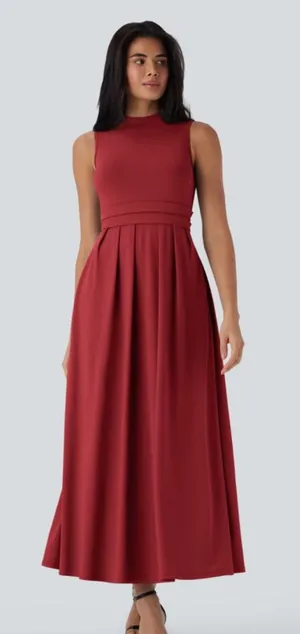 NWOT Halara Stand Collar Sleeveless Maxi Dress thumbnail 1
