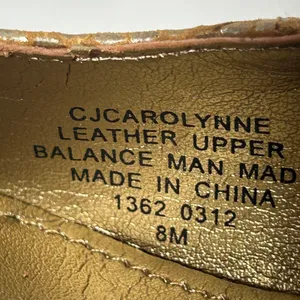 Circa Joan & David Luxe Carolynne Gold Snakeskin Leather Slingback Pumps 8M‎ thumbnail 5