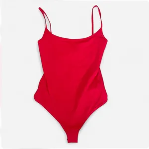Free People Basique Bodysuit Strappy Criss Cross Back in Red Size Small thumbnail 3
