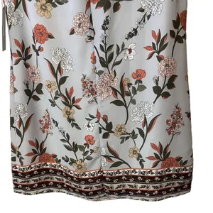 New Women’s Floral Lulu’s‎ Lined Shift Midi Dress greyish blue Size M thumbnail 7