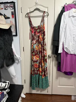 NWT Miami‎ Floral Wrap Maxi Dress Summer Resort thumbnail 3
