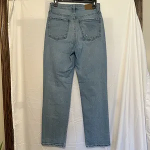 Madewell‎ Womens Size 27 Perfect Vintage Straight Jeans Distressed Light Wash thumbnail 5