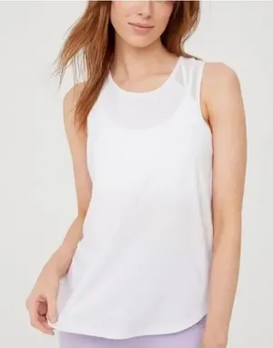 Offline by Aerie White Mesh Tank Top thumbnail 1