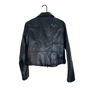 Ann Taylor Black Vegan Leather Edgy Moto Jacket NWT Women Sz XS thumbnail 3