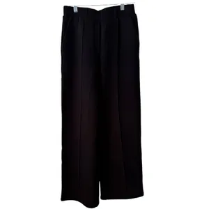 NWT OGL FuzzLuxe High Rise Straight Leg Pull On Pleated Pants Black Size XS thumbnail 2