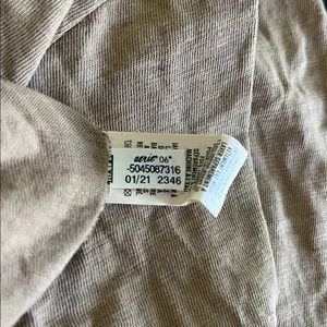 aerie Distressed oversized Crewneck Tee in Taupe Beige thumbnail 3
