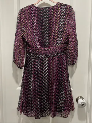 DVF Diane von Furstenberg Leo chain silk dress size 4 thumbnail 4