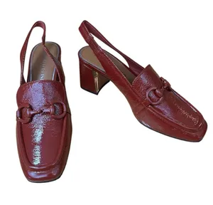 Donald Pliner Loafer Slingback Pump in cranberry 8 NWT thumbnail 1