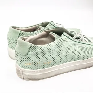 Woman By Common Projects Achilles Low Perforated Mint Green Nubuck Sneakers 7.5 thumbnail 4