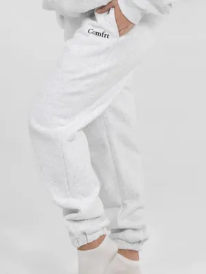 Comfrt Cloud Heather Gray Sweatpants Joggers Embroidered Logo Women Size 3X Plus thumbnail 3