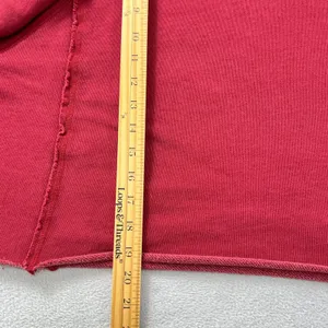 Aerie New Heights Cropped‎ Turtleneck Sweatshirt Burgundy Exposed Seam Raw Hem M thumbnail 11