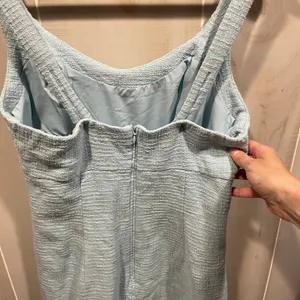 Cute Abercrombie & Fitch baby blue textured tapestry dress preppy festival thumbnail 6