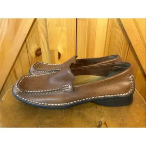 Thom McAn Size 7 Women Leather Shoes Slip on Flat Heel Comfort Loafers thumbnail 3