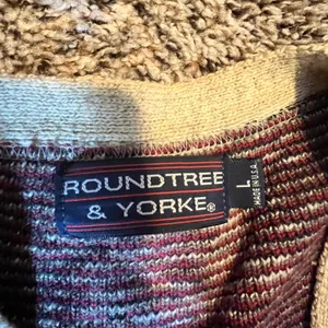 Roundtree & Yorke Vintage Christmas Tree Candy Cane Knit Cardigan Vest Mens L‎ thumbnail 2