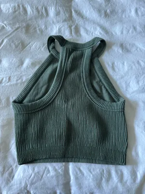 Green Aerie Top Tank Ribbed thumbnail 3