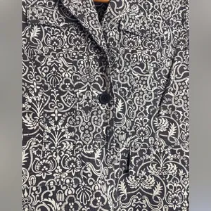 LOFT Ann Taylor Business Casual Academia Brown Paisley Preppy Blazer fall 2 thumbnail 3