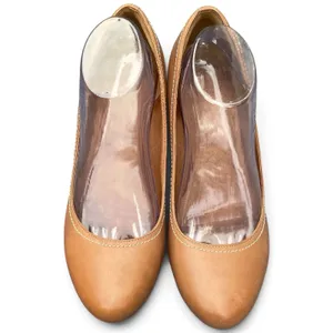Clarks Indigo Purity Snow Tan Leather Wedge Pumps 9.5 Wooden Heel Casual thumbnail 2